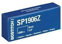 Bostitch Heftklammern (Größe = 6 mm, 1 Box von 5000 Stück) für Bostitch P3 Heftzange, Silber, Grau oder Schwarz