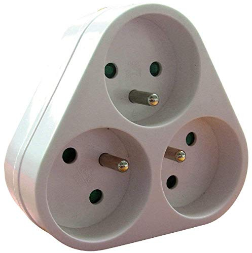 Multiprise Triplite 3x16A Triangulaire - Blanc - Zenitech