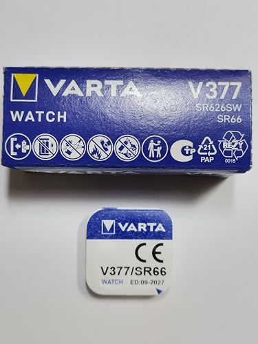 Varta Knopfzelle Silberoxid - Uhrenbatterien 1 Stück Blister - (V377/SR66)