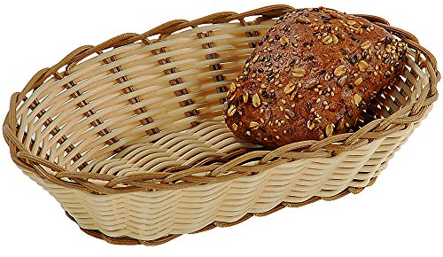 KESPER 19810 Corbeille à Pain Ovale Plastique Marron 24 x 20 x 6 cm