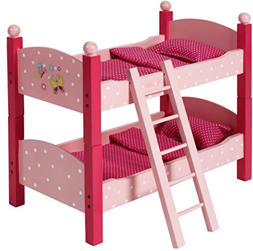 Bayer Chic 2000 - Puppen-Etagenbett für Baby-Puppen bis 48 cm, Puppenbett, Puppenmöbel, Papilio, pink rosa, Klein