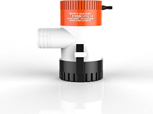 Seaflo 1100 GPH - Pompa di sentina per barche marine, 12 volt, DC non automatica, completamente sommergibile