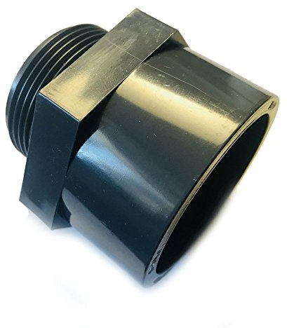 PVC-U Gewindemuffe mit Außengewinde Übergangsmuffe mit 63mm Klebemuffe auf 2 Außengewinde PVC Fitting PN 10 (10 bar) nach DIN 8063