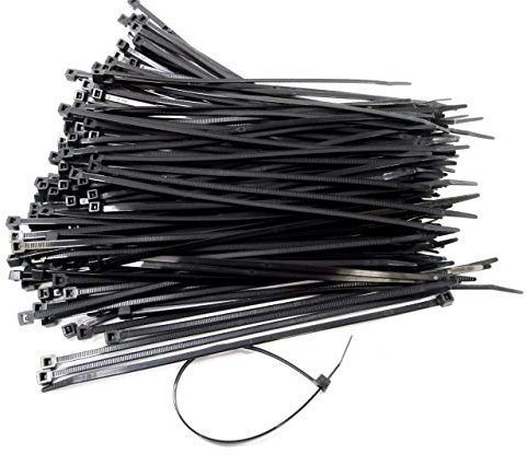 Nartel® 100 Pack of Black Cable Ties, 300mm x 3.6mm, 12 Premium Tie Wraps, Nylon Zip Ties