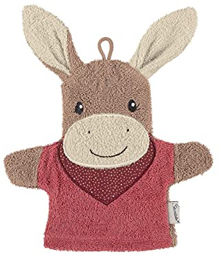 Sterntaler Waschhandschuh Esel Emmily, hellrot