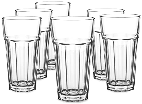 Glasmark Bicchierini da long drink, bicchieri highball, bicchieri da acqua, cocktail, perfetti per casa, ristoranti e feste, set di gassini, forma classica, set da 6, 320 ml