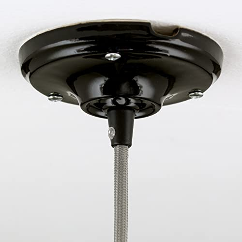 Lampade a baldacchino in porcellana ceramica nero 105 mm