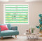 ZEBRA BLINDS | Day and Night | 50-55-65-75-85-95-105-115-125-135-145-155-165-175-185-195-205-215-225-230 cm Width | 150 cm Drop | Made to Measure | Customized | Bespoke (Green, 150cm)