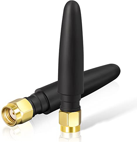 Eightwood Antenna WiFi Piccolo 2.4G/5 G Antenna RP-SMA Connettore Maschio Leggero Omni Direzionale Applicabile al Computer Adattatore USB WiFi FPV