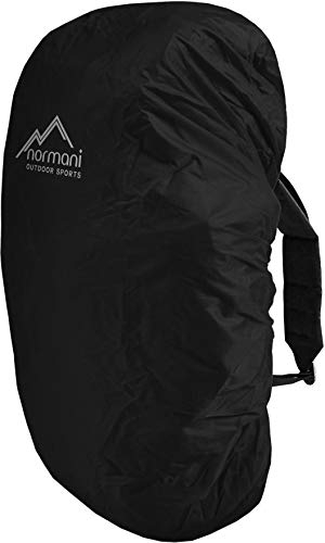 normani wasserdichter Regenueberzug Raincover Regenhülle für Backpacks Rucksack Farbe Dunkelschwarz Größe 80-90 Liter