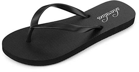 shevalues Slim Basic Flip Flops for Women with Comfortable Yoga Mat