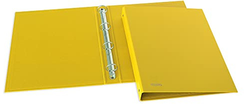 FAVORIT Ringordner Sprint aus Karton, 22 x 30 cm, 4 runde Ringe, 30 mm, gelb 400173352