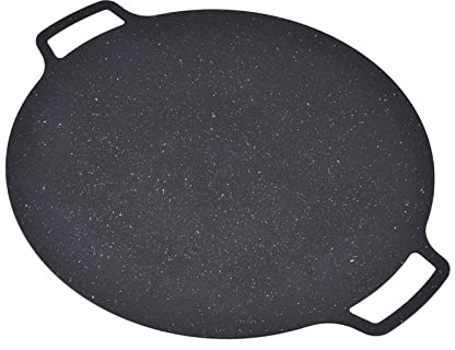 Koreanische BBQ-Grillpfanne, Antihaft-Tischgrill, Runde Herdplatten-Grillplatte für Drinnen, Draußen, zu Hause, Camping, Wandern, Reisen (41CM)