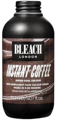 Bleach London Instant Coffee Colour - Light Soft Brown Hair Dye for Blonde Hair - Vegan & PETA-Approved Semi-Permanent Direct Dye - 150 ml
