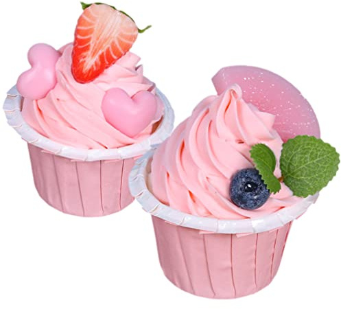 UPKOCH 2 Stücke Künstliche Muffin-Modelle Aus Hochwertigem Material Lebensechte Nachbildungen Von Muffins Vielseitige Dessertmodelle Für Dekoration Und Fotoshootings