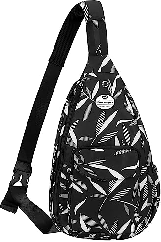 HUA ANGEL Stylisch Brusttasche Crossbody Bag Leichter Rucksack Damen Heren Wasserdicht Sling Bag Brusttasche UmhäNgetasche Mit Flaschenfach FüR Reisen Sportlich Wandern