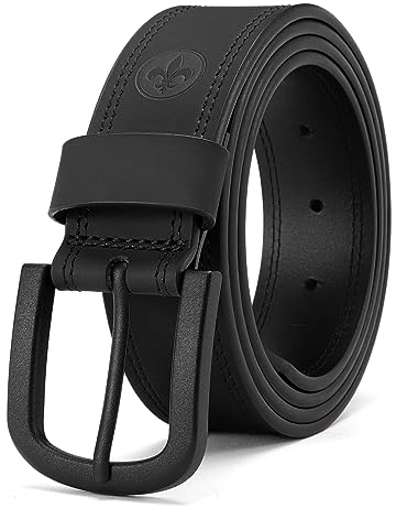 CHAOREN Gürtel Herren Arbeitsgürtel Leder, Ledergürtel Herren Scharwz und Braun, 38mm Perfekte Passform für Jeans und Arbeitshose