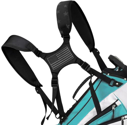 BAIRBRE Golf Bag Straps Replacement Golf Adjustable Waterproof Star Golf Bag Backpack Straps Double Shoulder Golf Bag Carry Strap for Taylormade Callaway and More