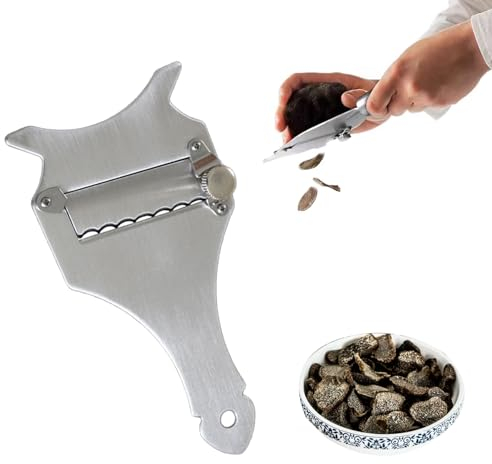 Trüffelhobel,Trüffelreibe,Trüffelhobel Verstellbarer,Truffle Käsehobel,Profi Trüffelhobel Verstellbarer,Edelstahl,Leicht Zu Reinigen,Geeignet Zum Schneiden Von Trüffeln, Käse und Schokolade