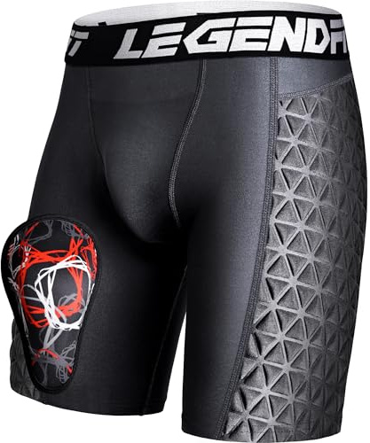 Legendfit Men Baseball Sliding Underwear w/Cup Athletic Padded Compression Shorts Protector Support Football