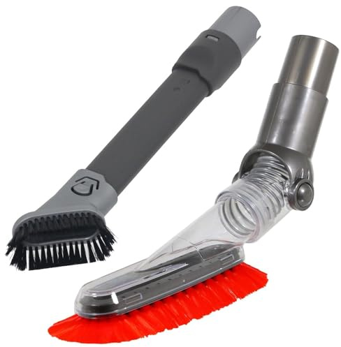 Spares2go Brush Kit compatible with Shark IF200 IF250 DuoClean Vacuum Cleaner Soft Dusting Crevice Tool Attachment Set