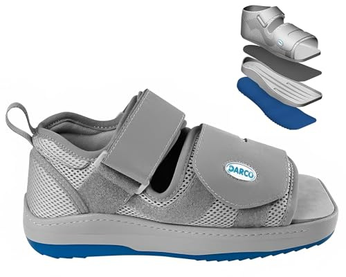 Algeos Relief Dual Plus Off-Loading Shoe - Premium Medical Boot for Foot Fracture and Post-Op - Offloads to Prevent Pain and Promote Healing - Broken Toe Boot Silver