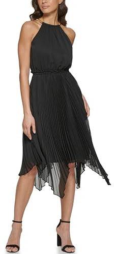 kensie Robe moulante à col bénitier en jersey pour femme, noir, 46