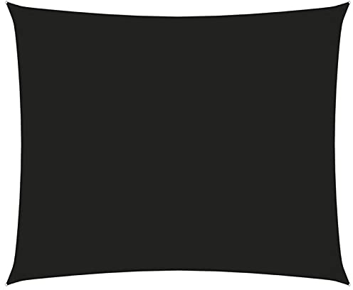 CIADAZ Sonnensegel, Sichtschutz Balkon, Balkon Sonnenschutz, Sonnenschutzsegel,Regenschutz Balkon, Seitenmarkise, Sichtschutz Terrasse, Oxford-Gewebe Rechteckig 4x5 m Schwarz