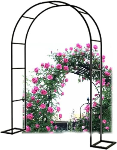 Kanduo Rosenbogen Metall Gartenarkade aus Metall, Gartenrasen im Freien, Weinreben, Rosen, Blumenpflanzenstützen, Gartenbogengitter, Arcade-Garten im Freien. Gartenlaubenbogen(W1.8M*H2.2M)