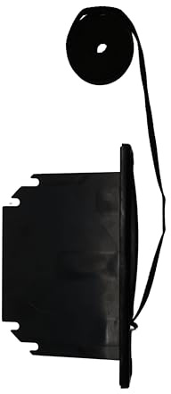 DOJA Barcelona | Recogedor Persiana Empotrar | 16mm | Recogedor Persiana Empotrado | Negro | Frente De Poliamida | Recambios Para Enrollador Persianas | Recogedor de Cinta Persiana Empotrable