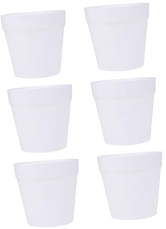 KONTONTY 6piezas Maceta De Jardín DIY para Macetas De Blancas para Pintar para Cultivar Suculentas y Fomentar La Creatividad Infantil