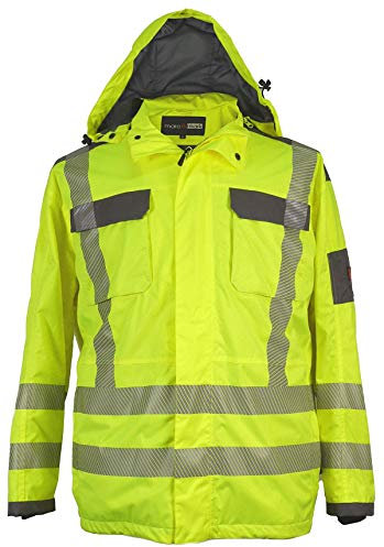 Übergrössen Funktions-Warnschutzjacke mit Reflektorstreifen Gelb 6XL