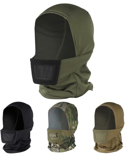 Qavctw taktische Balaclava Maske Vollgesicht Airsoft Maske mit Mesh Mundschutz Leicht atmungsaktiv für Airsoft Motorrad Snowboarding Outdoor Sports