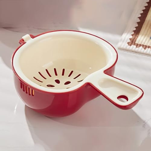Colador de alimentos y cesta de lavado de doble capa, organizador de verduras y filtro de cesta de limpieza de frutas, utensilios de cocina para una vida saludable