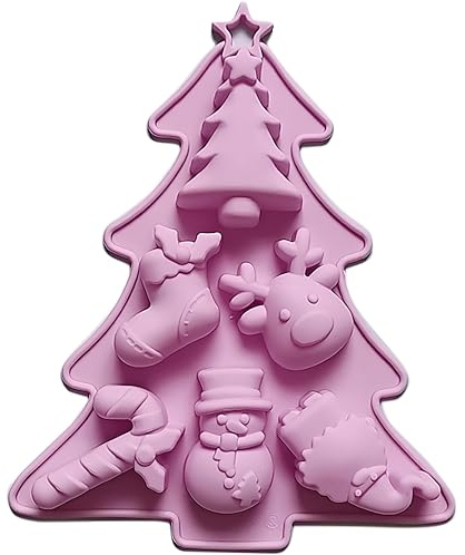 Moldes de Silicona Navidad Molde Árbol de Navidad Molde de Pastel Arbol Navidad Molde para Hornear Moldes para Tartas Moldes de Repostería Jabón Chocolate Mousse para Navidad