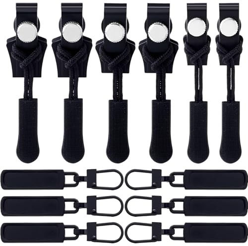 6 PCS Cremallera Zipper, Beojonvy Cremallera-Reparación, Tirador de Cremalleras, Zipper Repair Kit para Chaqueta, Bolso, Maletas, Mochilas (F)