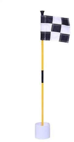 Blmirror Black and White Golf Green Flag, Colorful Two-Section Checkered Green Target Hole Cup Flagpole, Golf Supplies