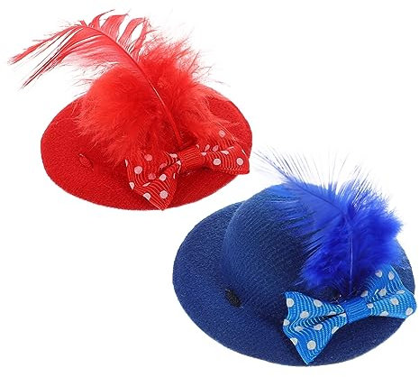 YARNOW Lustiger Vogelhut- 2 Stück für Hühner Papageien Verschleißfestes Bequemes Material für Weihnachten