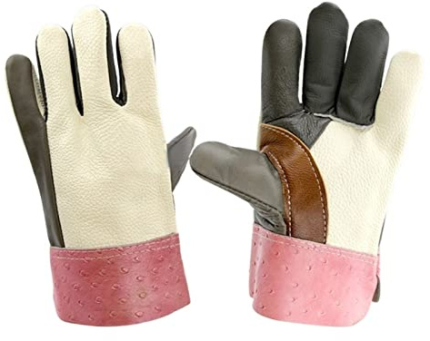 YQVEOT Mandil de Soldador, Guantes de Soldador de Cuero Duradero Guantes de Soldadura Guantes de Cuero de Soldadura Guantes de Desgaste(Cowhide)