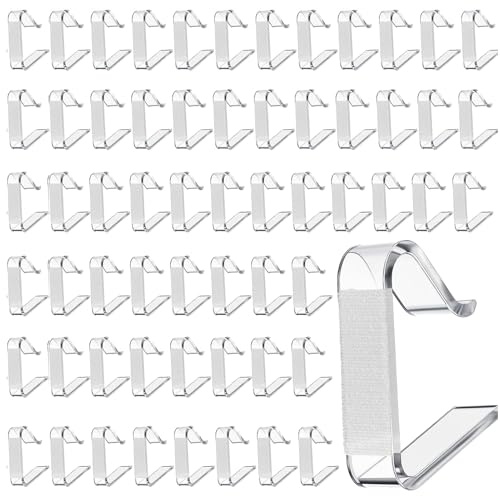 Clip transparente para mantel, resistente al viento, 60 abrazaderas, seguro de polipropileno para bordes de mesa, ideal para eventos en interiores y exteriores, banquetes con amigos y