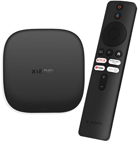 Xiaomi Mi TV Box S 3rd Gen, 2GB RAM + 32GB ROM, Wi-FI 6, Streaming 4K Ultra HD, Bluetooth, Soporta Google TV, Nero
