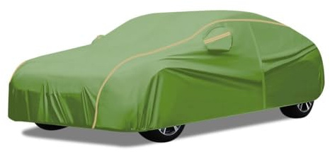 Telo Macchina Copriauto Per Seat Arona|4140mm ×1780mm ×1550mm| Copriauto Impermeabile E Coibentato,Garage Esterno In Tessuto Oxford Traspirante E Antivento Con Telone For Auto Con Cerniera(Green)