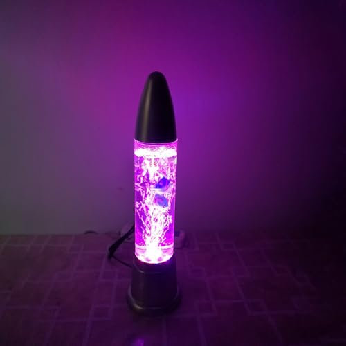 Vdhfgso Lámpara LED de Burbujas con Forma de pez de 50 cm: alimentación por USB, 7 Colores cambiantes, Burbujas realistas y Peces, Ideal for relajación sensorial for niños y Adultos.