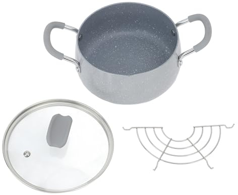 Vvikizy Friteuse Japonaise Tempura, Friteuse Traditionnelle en Alliage D'aluminium avec Double Poignée, Couvercle et égouttoir à Huile pour la Cuisine à Domicile et au Restaurant