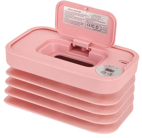 JWQFBC Scalda Salviette Riscaldante Uniformemente 55/60/65°C, Macchina per Salviette Umidificate di Grande Capacità, Scalda Salviette per Pannolini, per, Rosa, Taglia unica bambino