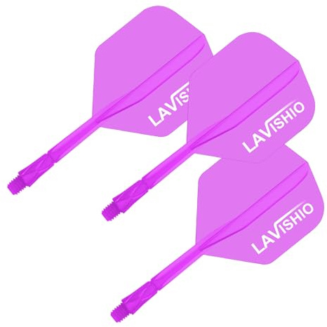 Lavishio Dart-Flights und Schäfte, 3 Stück Standard-geformte Dart-Flights und Stiel, professionelles Dart-Zubehör, Dart-Flight-Set, Flights für Dartpfeile mit Stahlspitze und weiche Dartpfeile
