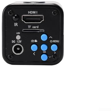 Yuanpgky Cámara de microscopio digital industrial de 24 MP con sensor CMOS 2K 30 FPS 1080P 60 FPS C/CS para inspección electrónica de PCB con control remoto y alimentación de 12 V CC (110 V)