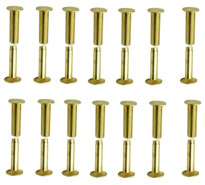 14 Piezas 0.8x2cm H62 Latón Cocina Chopper Cuchillo Mango Tornillos Remaches De Cabeza Plana