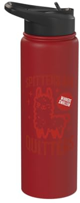 Inappropriate Spitters Quitters Llama Adult Humor Women Men Stainless Steel Insulated Water Bottle