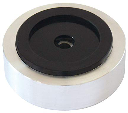 Dynavox Pieds pour appareils HiFi, Blister de 4 pièces en Aluminium anodisé et étouffoirs Gomme, Coloris Noir